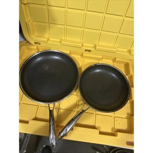 HEXCLAD 2 Piece Nonstick Stainless Steel Frying Pan Set 10 and 12" No Lid